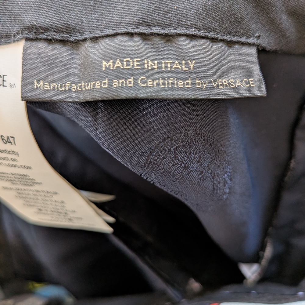 Versace Multicolor Patterned Wide Leg Zipper Silk… - image 8